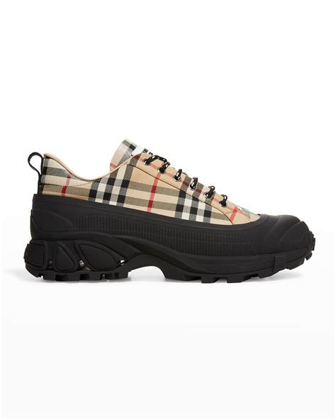 burberry check cotton sneakers|burberry check cotton arthur sneakers.